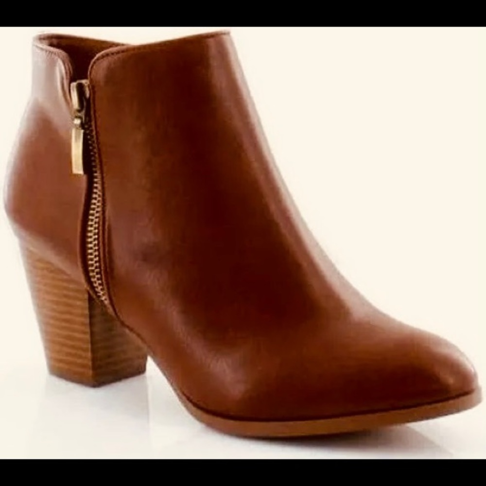 Style & Co Leather Heeled Bootie